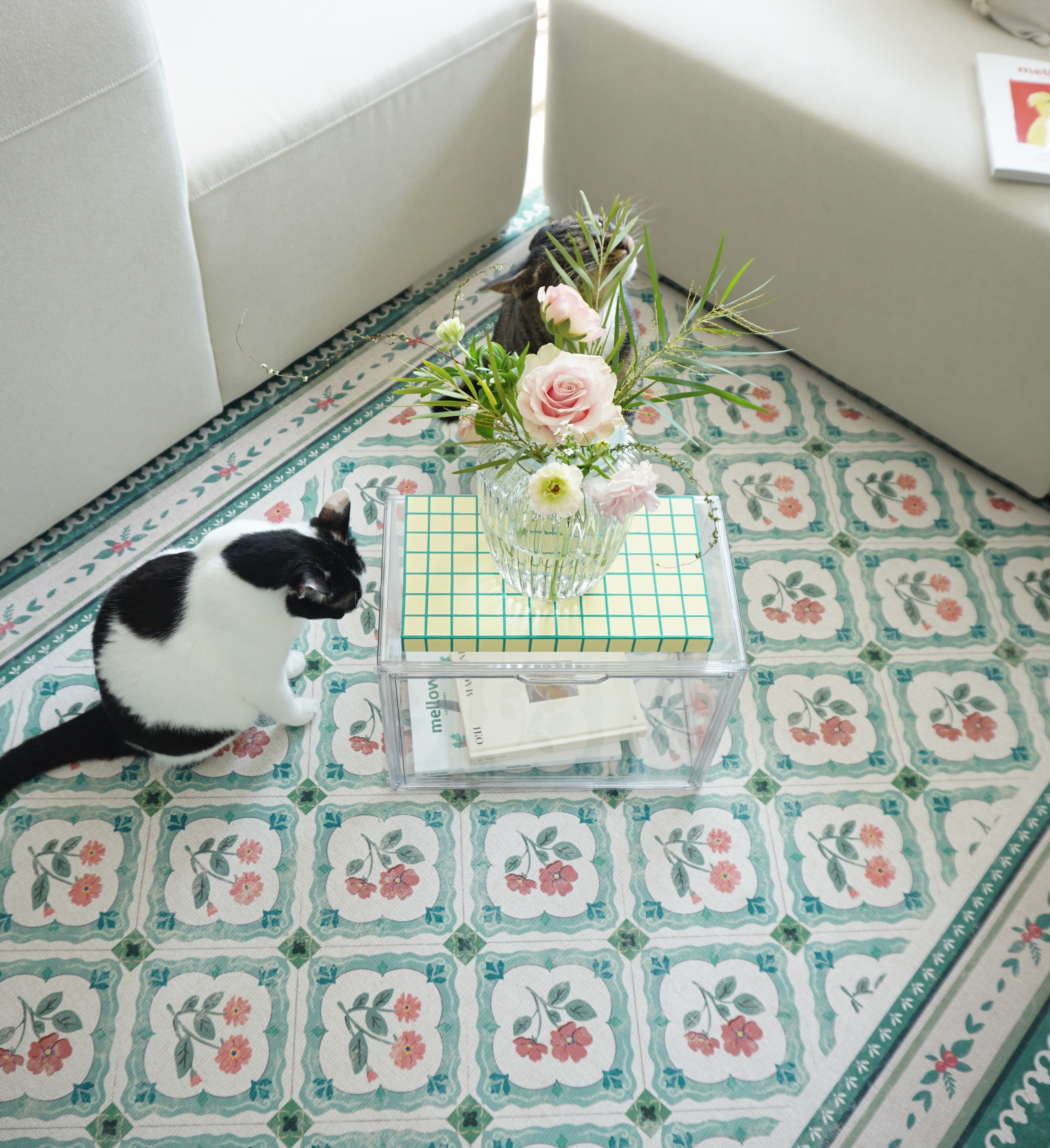 Non-Slip Vintage Floral Area Rug user photo
