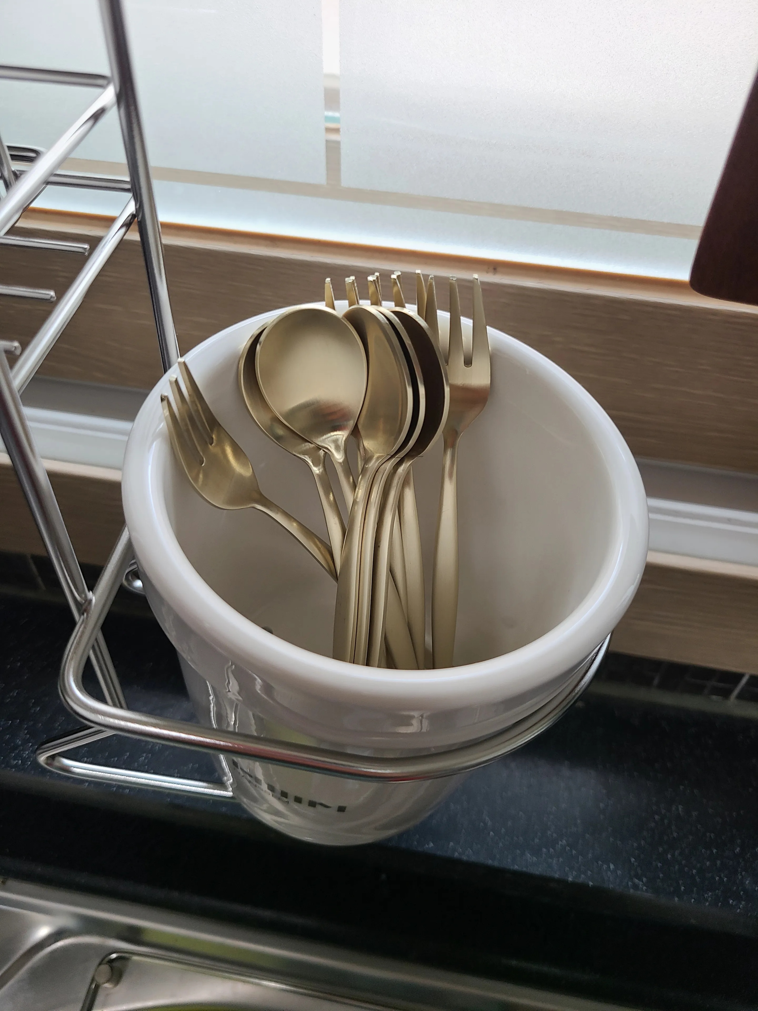 Satin Gold Dessert Cutlery 10-Piece Set user photo