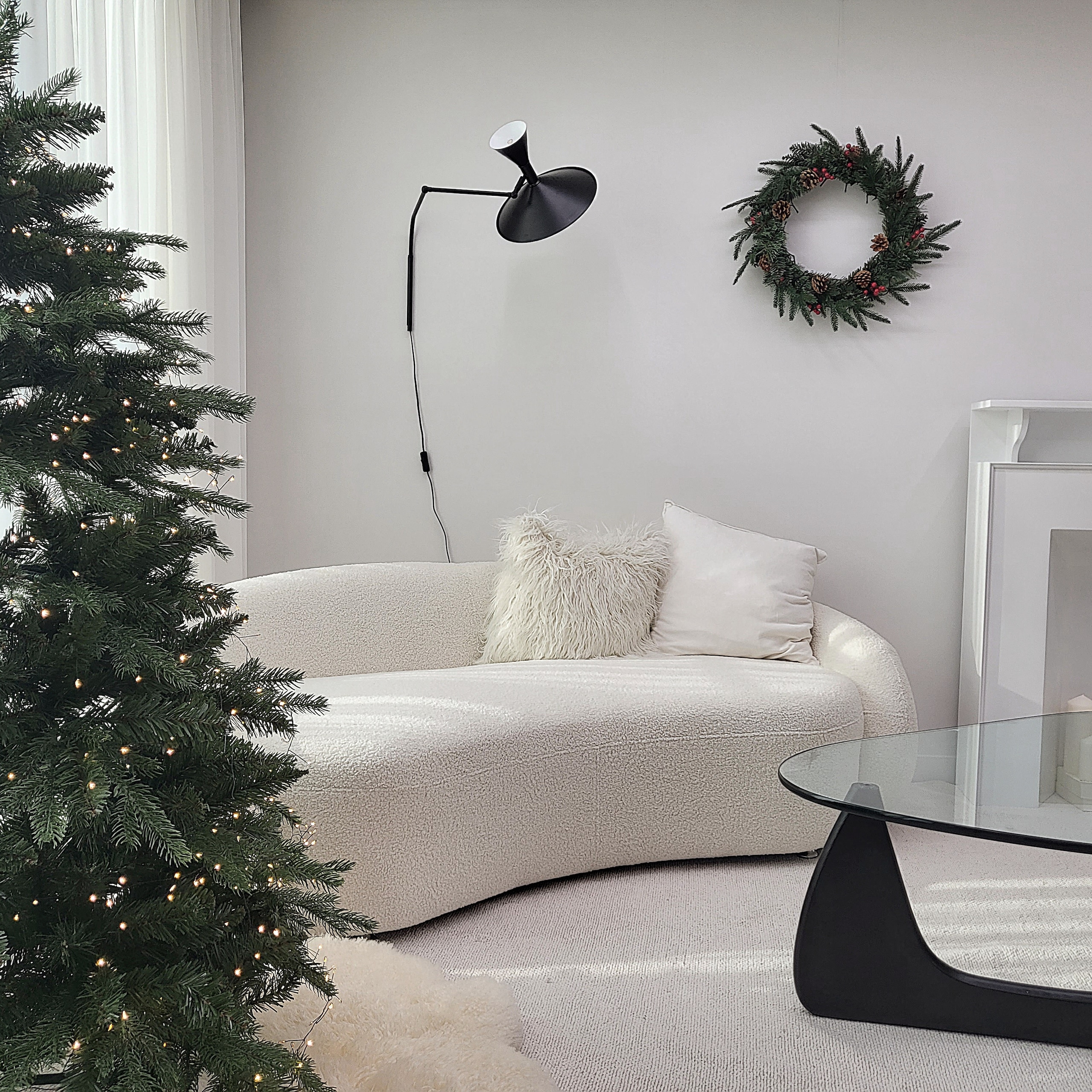 3-Seater Cream Bouclé Sofa user photo