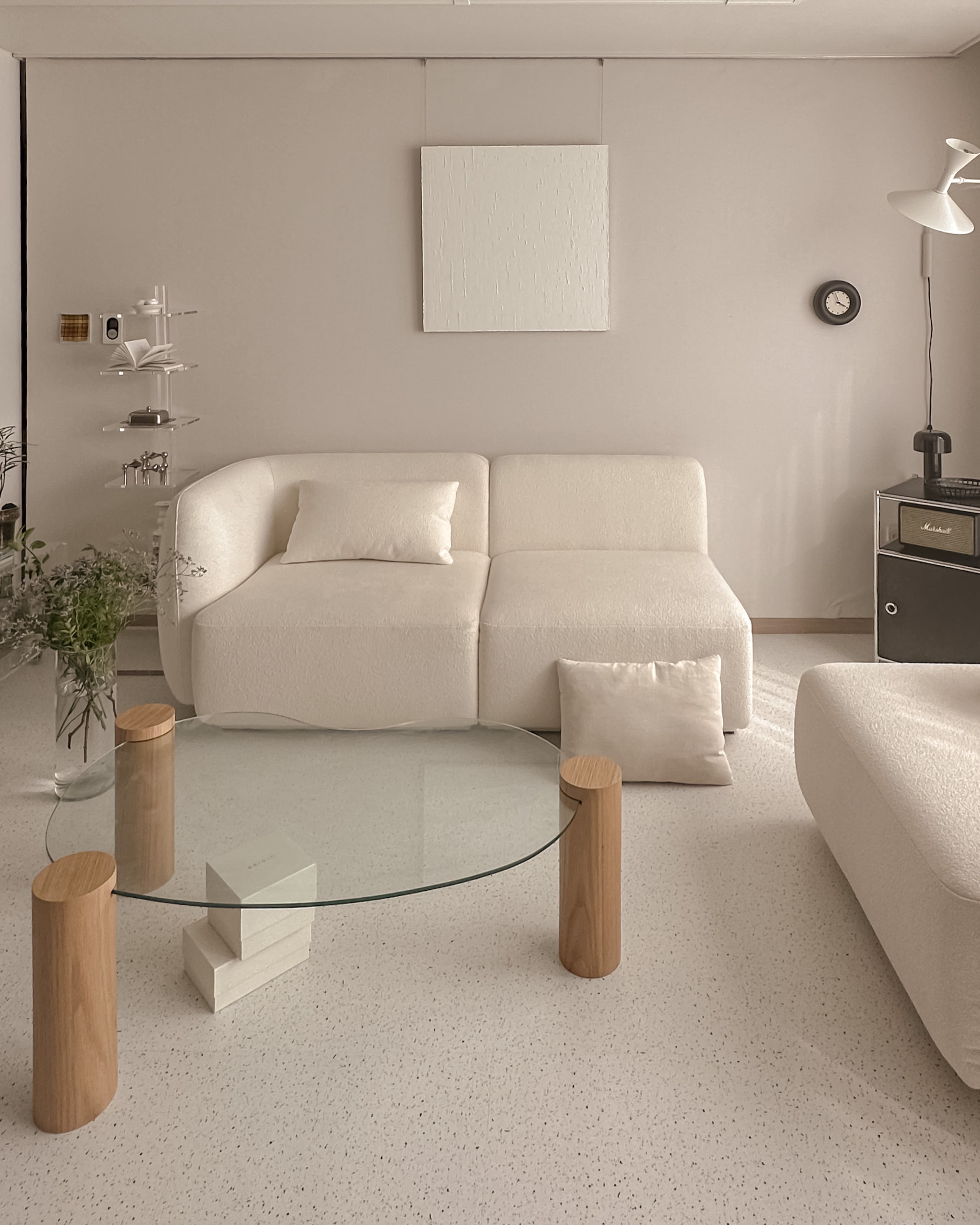 Glass Coffee Table with Wooden Legs user photo