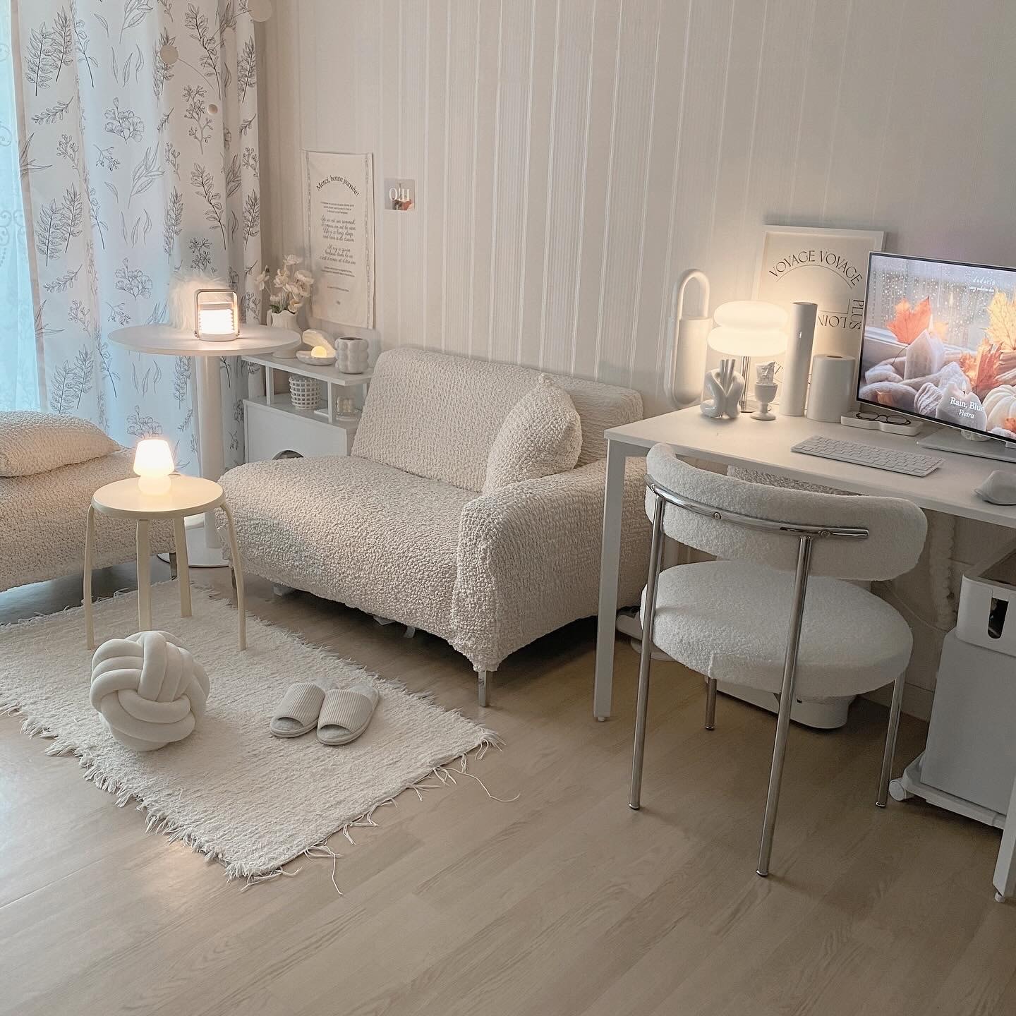 Upholstered Chrome Frame Accent Chair user photo