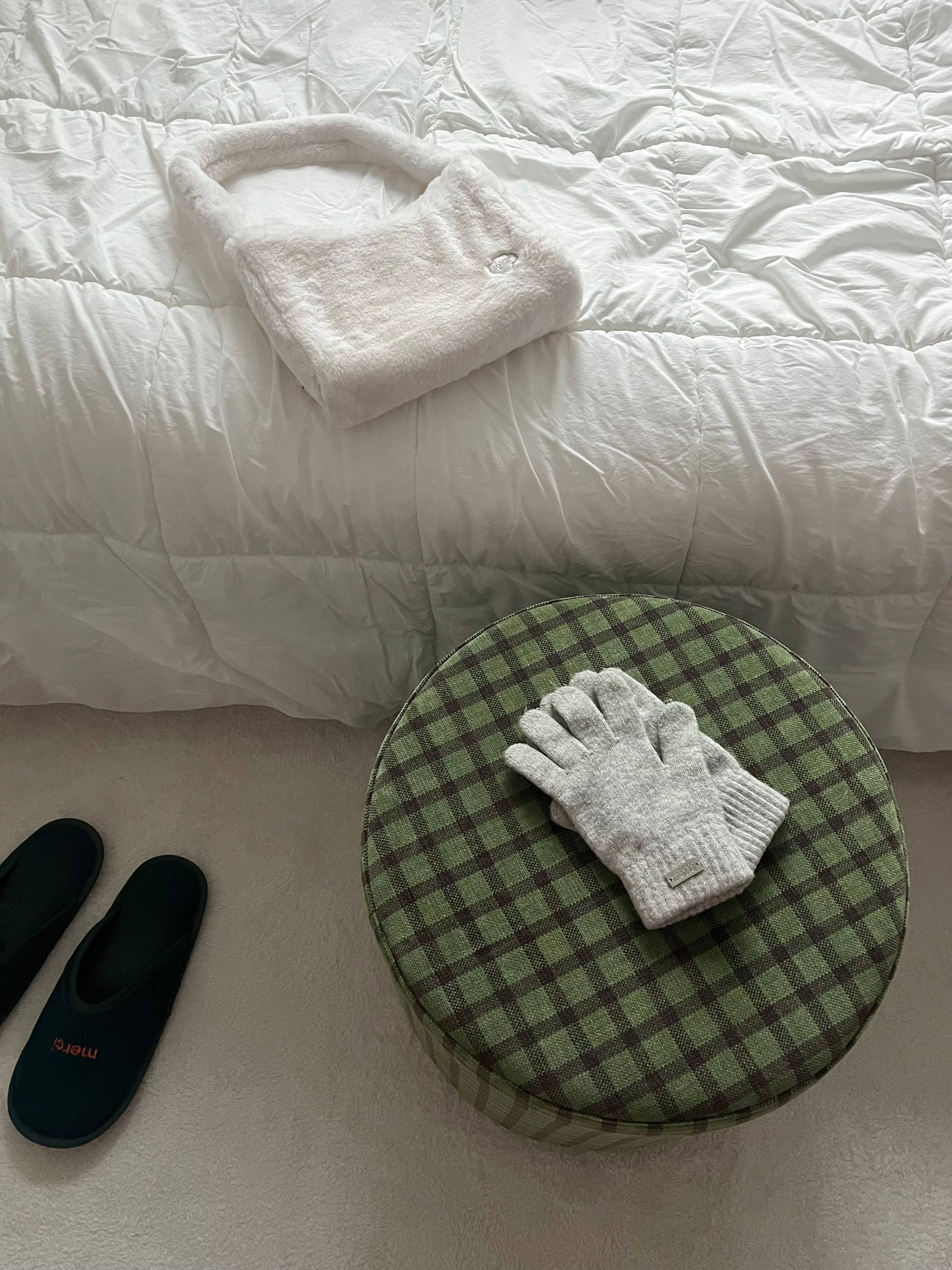 Check Pattern Fabric Stool user photo