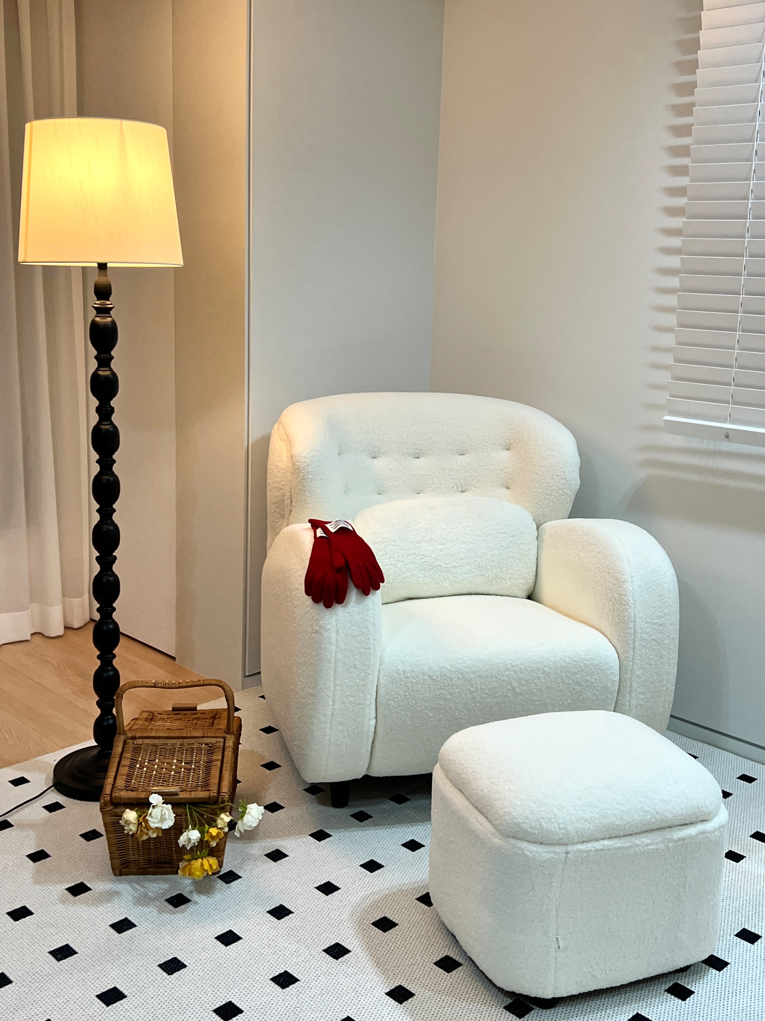 Bouclé Deep Seat Lounge Chair (With Ottoman) user photo