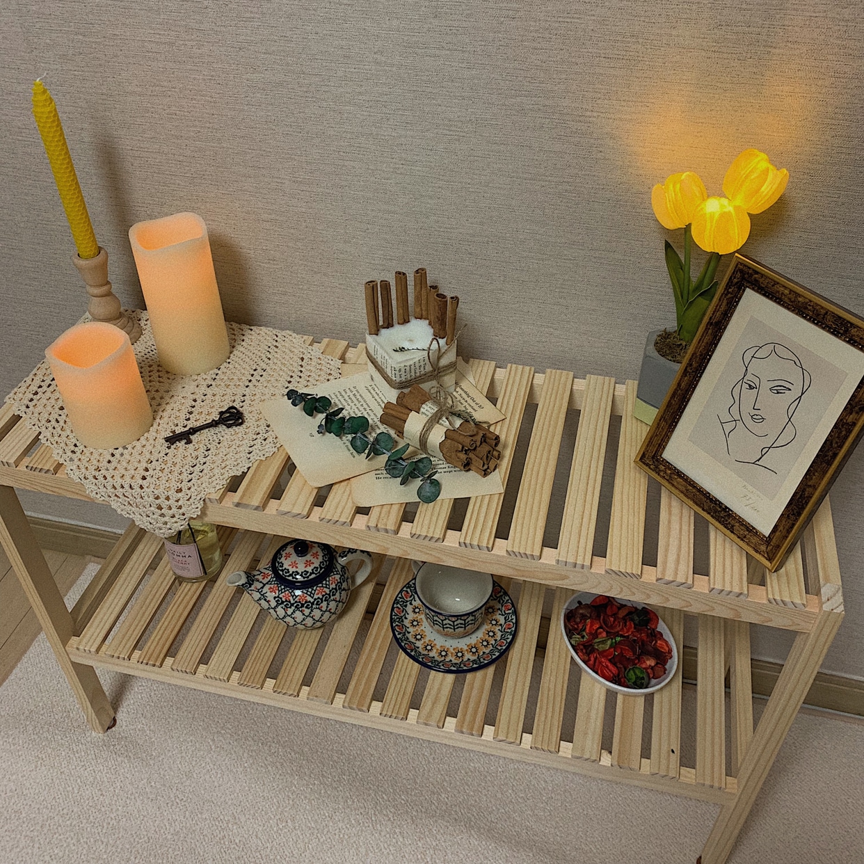 Scented Cinnamon Candle & Decor Set user photo