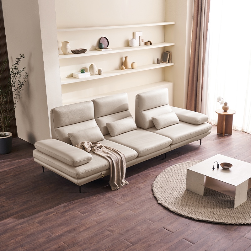 다우닝 에일로 4인 스윙 전체 통가죽 소파