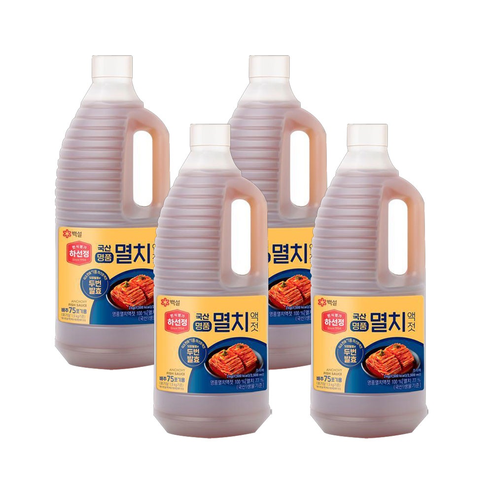 CJ제일제당 하선정 국산명품 멸치액젓 3kg x4개