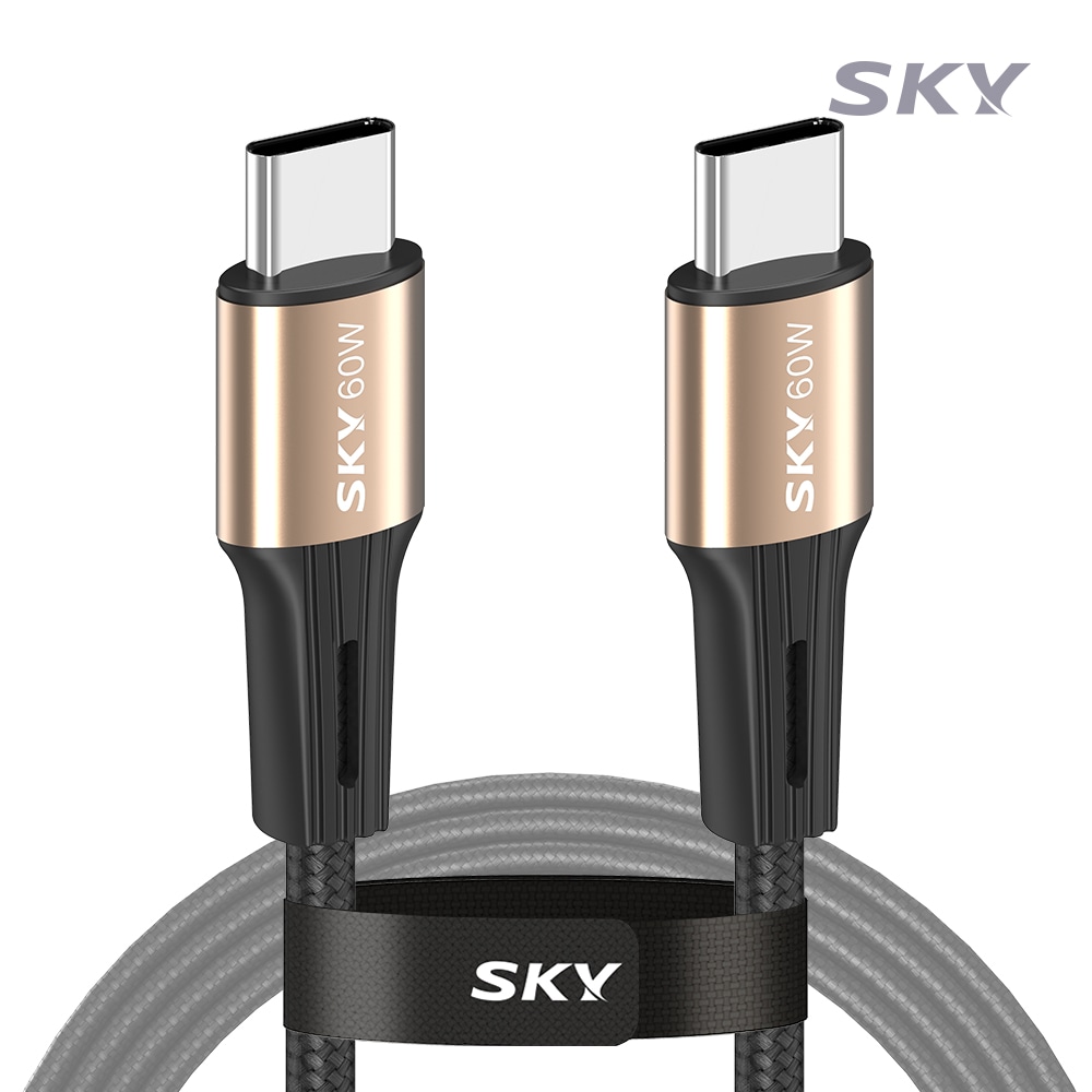 스카이 60W PD C to C타입 고강도 패브릭 초고속 충전 케이블