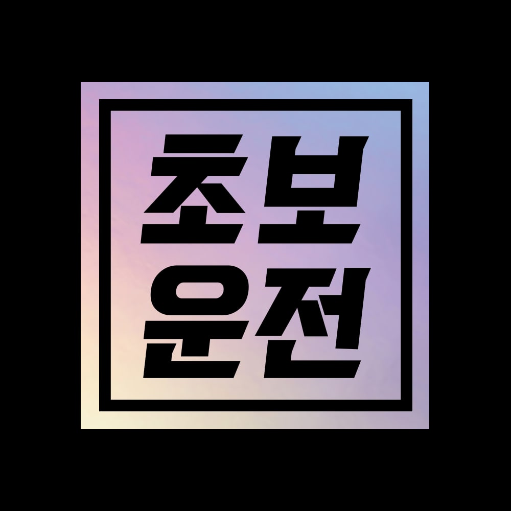 초보운전 탈부착 자석 스티커 LMCM-069 SQ 뾰족 초보