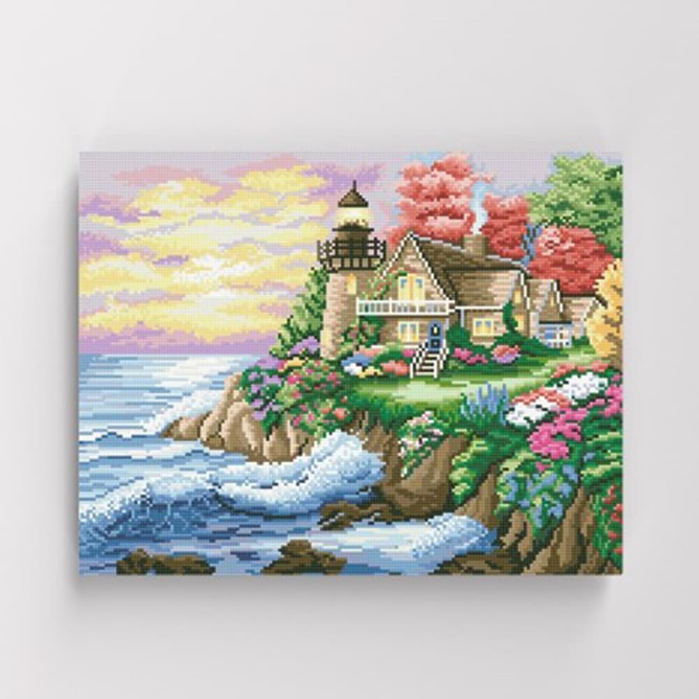 하비스 보석십자수 명화 풍경 바다와 별장 40x50