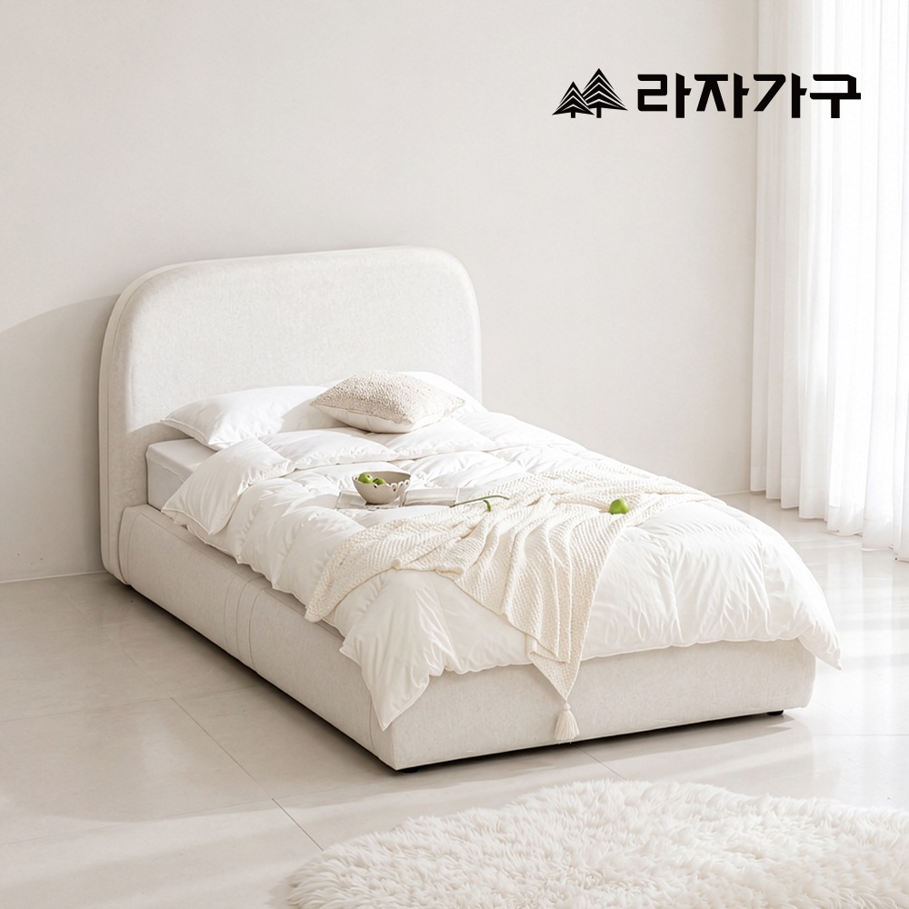 라자가구 세라 조야 패브릭 호텔 서랍 수납 침대 프레임 SS 헤드형+미니본넬