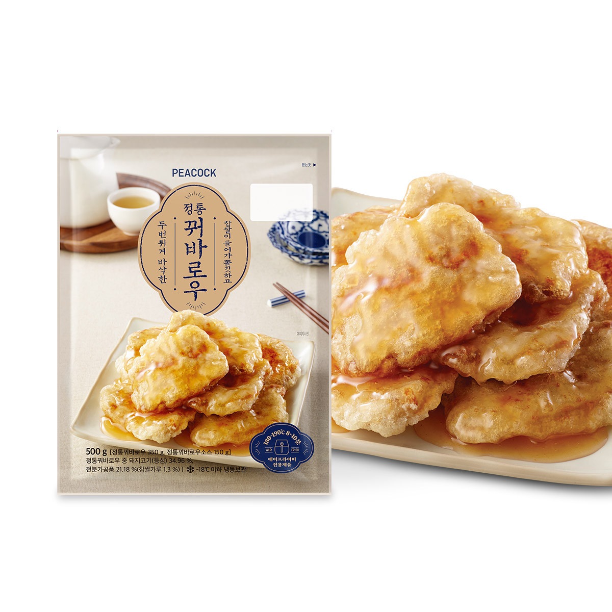 피코크 정통 꿔바로우 500g 3개(소스포함)