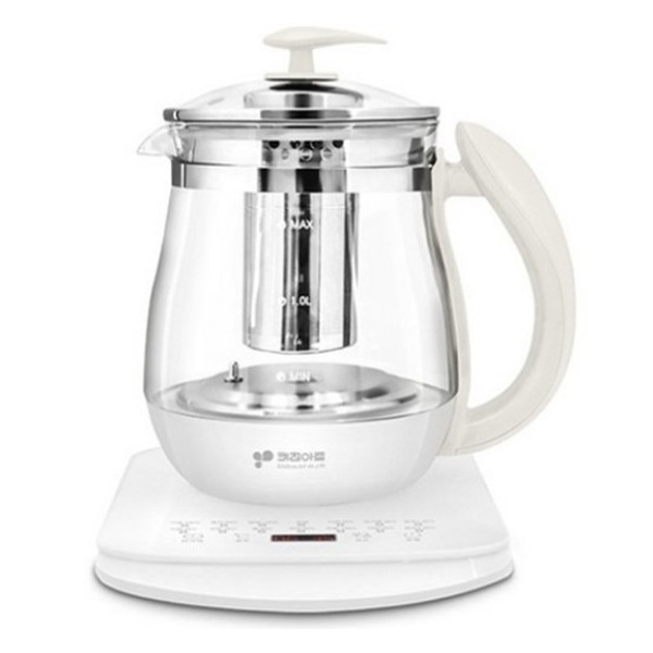 키친아트 전기 티포트 무선 주전자 유리 포트 화이트 1.7L K15
