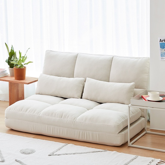 한샘 [오늘의집 단독] 한샘몰pick 아이와비 폴테 접이식 2인용 소파베드 (쿠션포함)