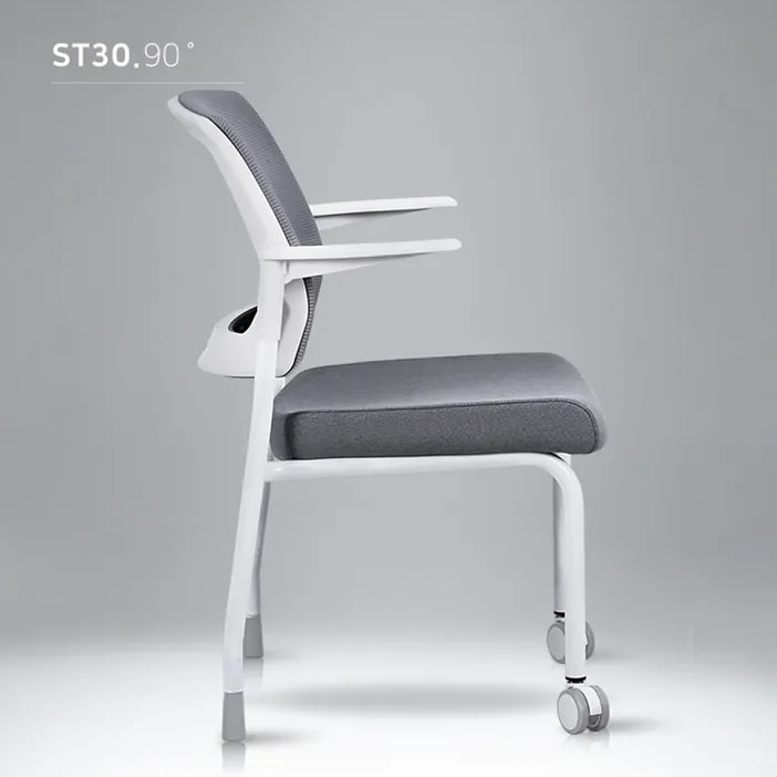 루게 ST30 화이트 도서관 독서실 학생 회의용 서재 편안한 의자