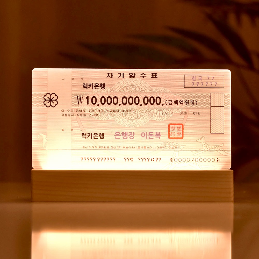 올쉐이프 쇼미더머니 내가은행장 행운의 복돈 LED 무드등