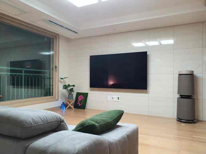 独居男の居室だ。
テレビ中毒の家主の独居男は家電を買う金額のほとんどを
テレビに着替えて欲張りに購入した。
インテリアにお金を使うか家電にお金を使うか悩んでいます。
家電にオールインしたが後悔のない選択。
OLEDテレビの画質は終わります〜

公聴者は実際にはとても巨大です。 
凄い性能で私の気管支を寄せてくれるようだ。
しかもあんなに綺麗なカラーだって。安殺数がないんじゃないか～？
