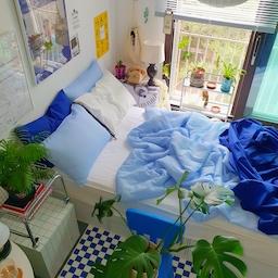 이름만큼 상큼하고 청량감 넘치는 샤베트 시어서커 이불세트. 💙
정말 예쁜 하늘색이라 잘 골랐다며 셀프칭찬했다죠. ㅋㅋ