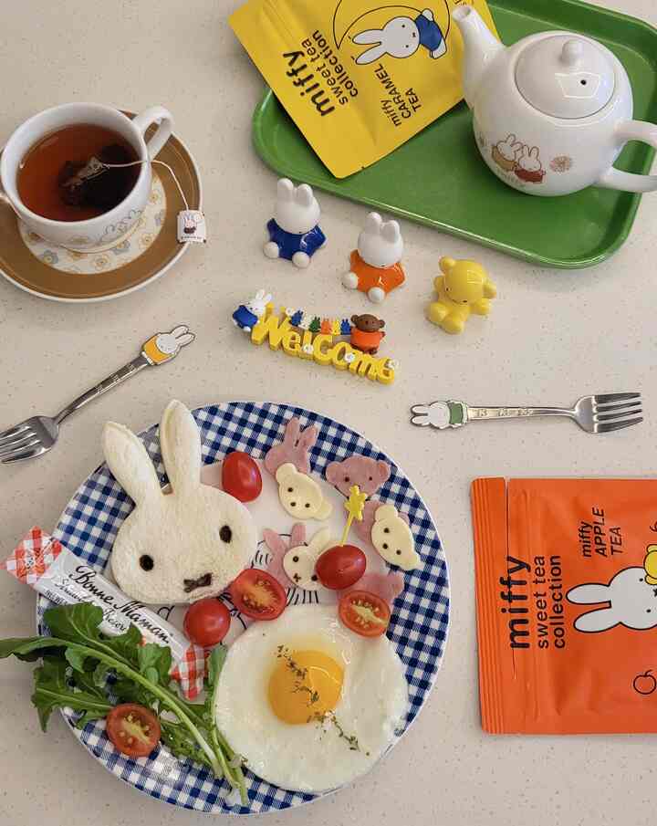 #플레이팅템 #캐릭터 #캐릭터테이블 #미피 #miffy #캐릭터도시락 #홈카페  #키덜트