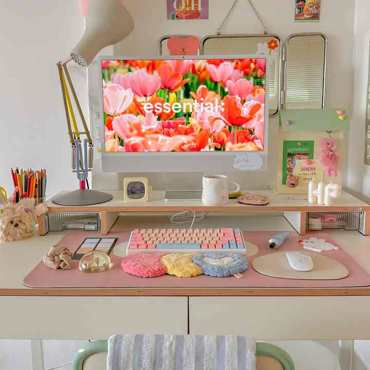 Cangkirnya juga inti balet 🎀
Gambar pita dan bentuk bergelombang
Cangkirnya lucu sekali 🩷
Musim semi itu sendiri 🌸


#Bangga dengan cangkir rumahku #Piala pita #Meja Terrier #Meja #Dekorasi #Pengaturan meja #Keyboard mekanis #Pencahayaan #Tikar meja #iMac #Dudukan monitor #Jam #Jam meja #Cermin #Cermin rangkap tiga #Tufting #Karpet mini #Alas mouse # cangkir #cangkir mug 