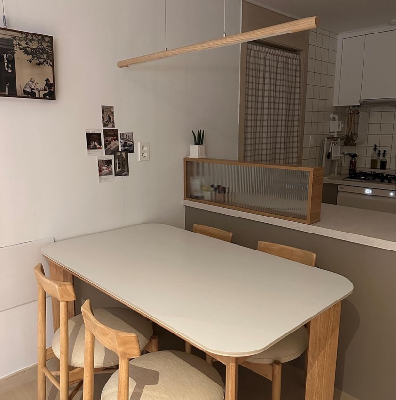 Milky LPM Glass Kitchen Island Partition user photo