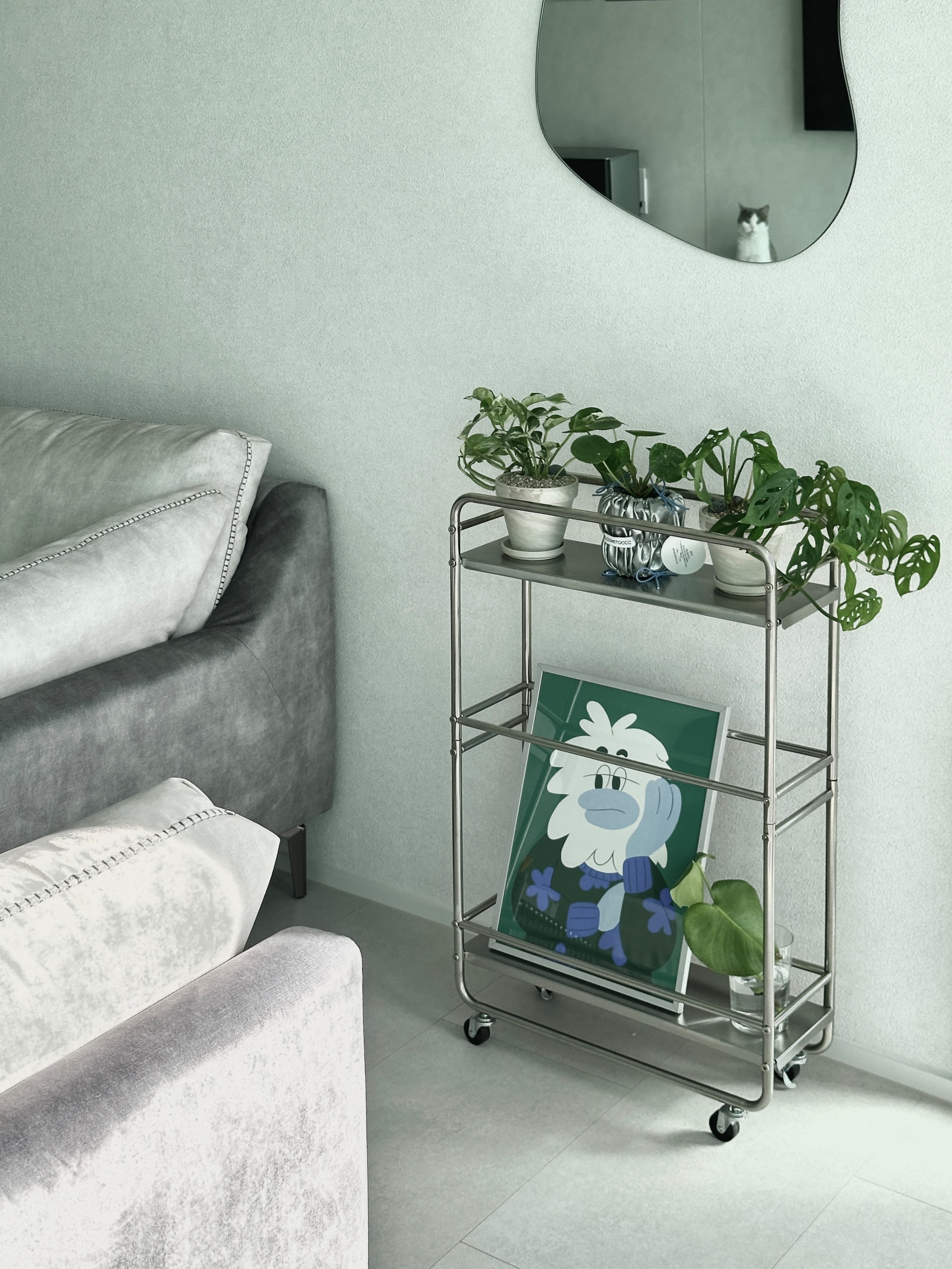 Slim Rolling Metal Storage Cart user photo