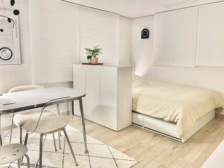 WOOLY ファブリック チェア［6色］を使ったコーディネート 1