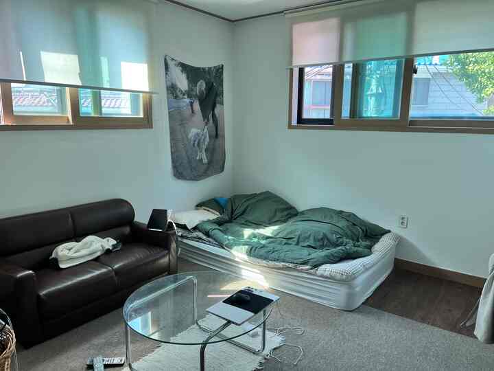 🇰🇷 賃貸1Rで床DIY、コスパ高アイテム満載📀レコードゾーンも