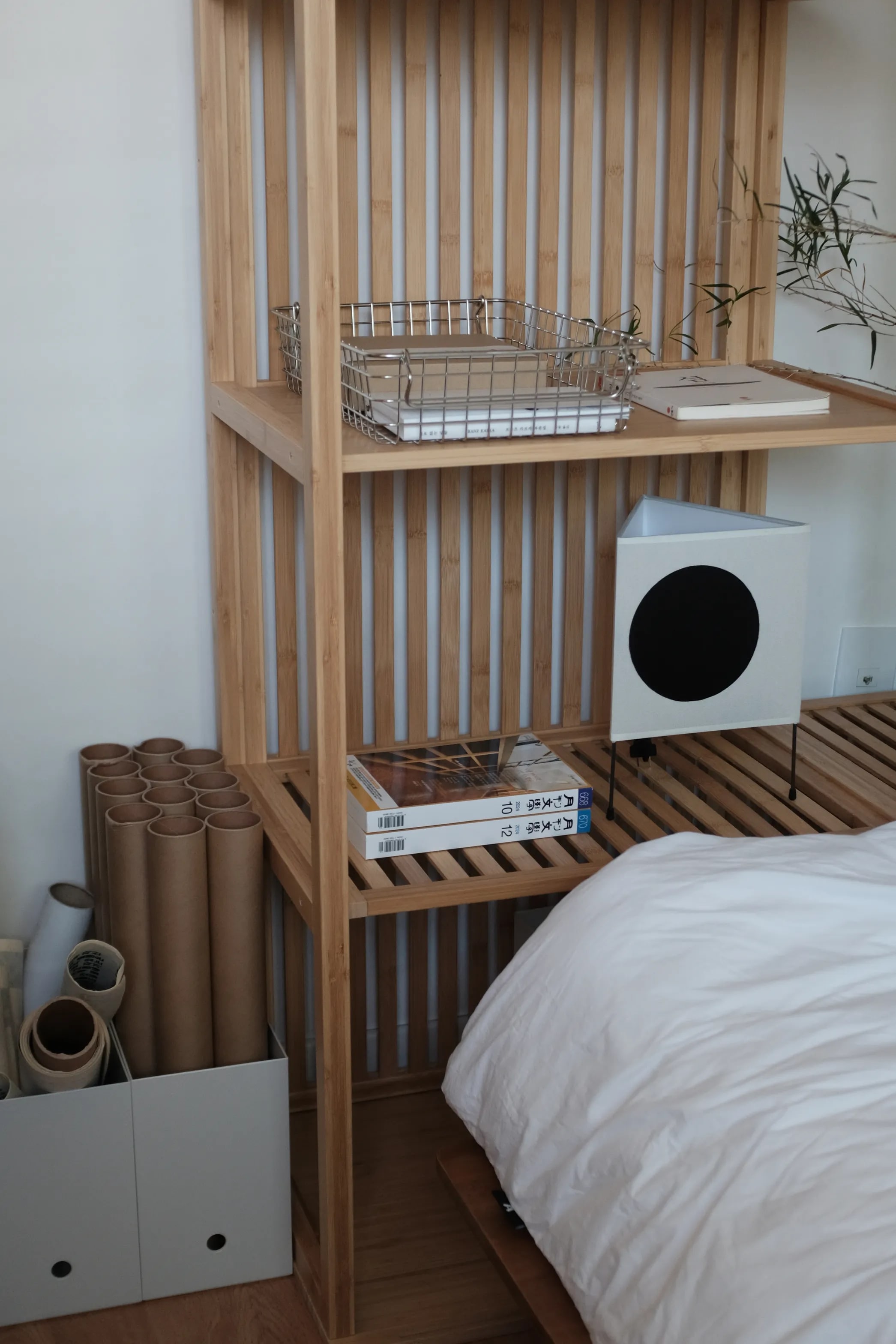 IKEA NORDKISA ノールドシーサオープンワードローブ 引き戸付き 竹