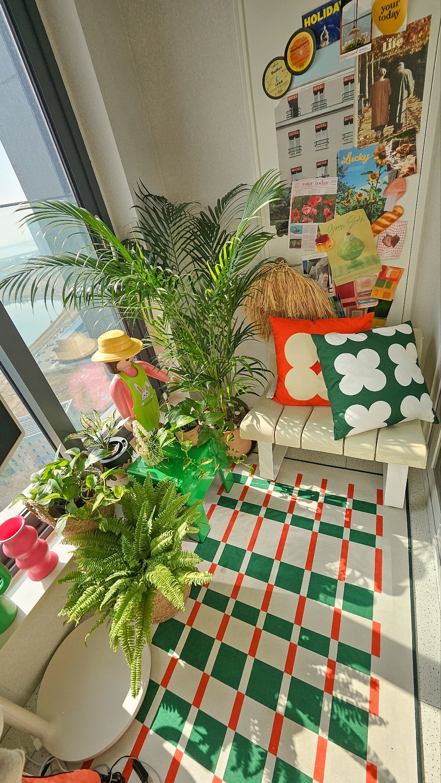 Checkered Chenille Mid-Century Area Rug user photo