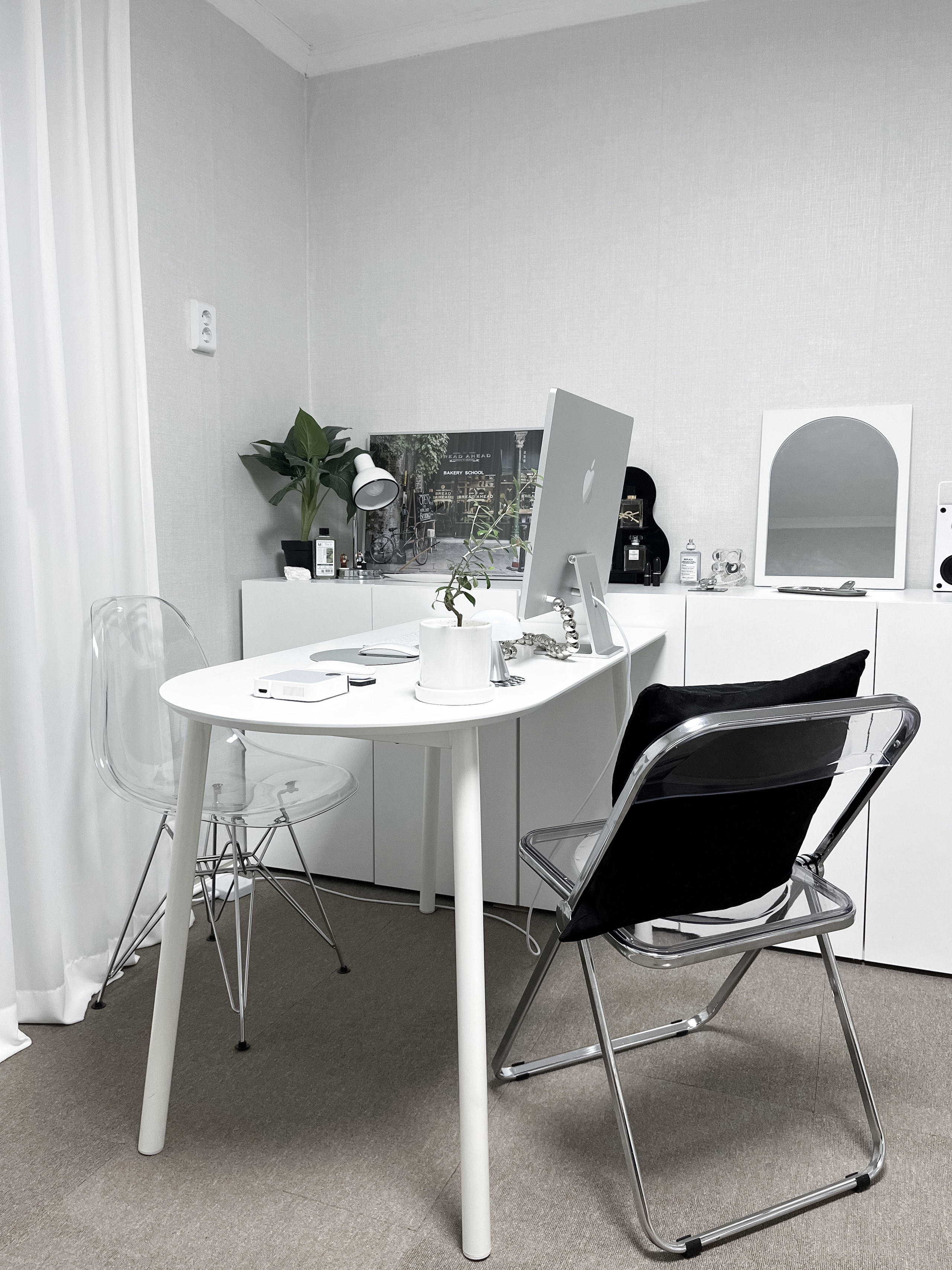 Half-Round White Laminate Dining Table user photo