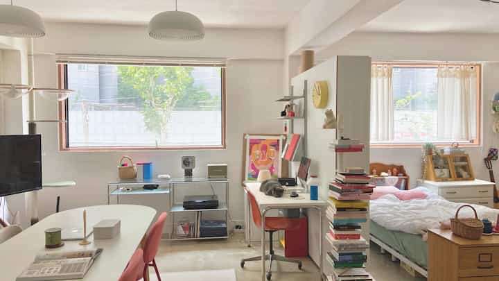 🏠Inside a Brooklyn-inspired 715 sq ft designer studio with a creative touch