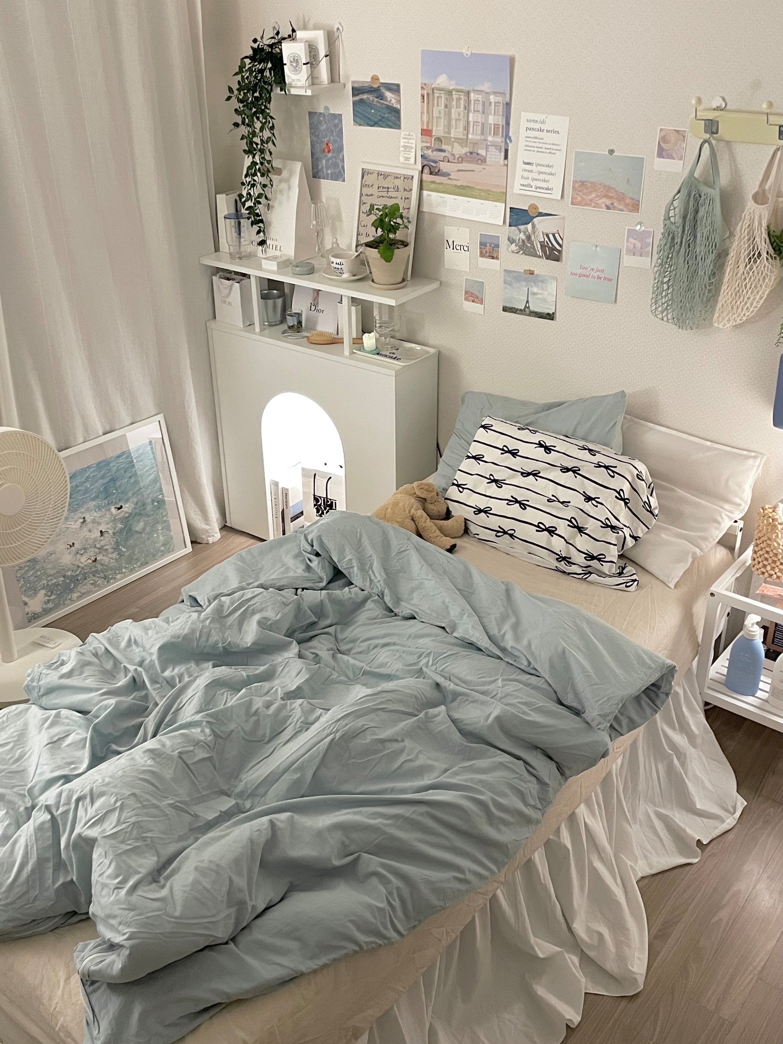 Soft Linen Touch Quilted Bed Skirt with Lace user photo