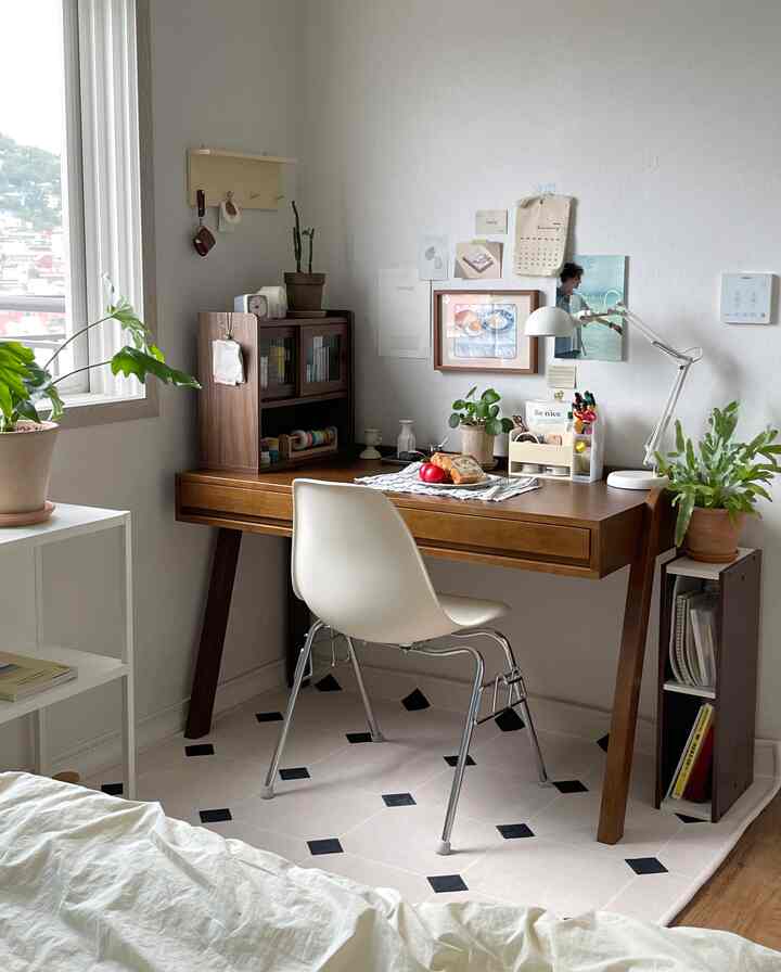 🇰🇷 木とグリーンで癒しの空気感、1Kの部屋づくり