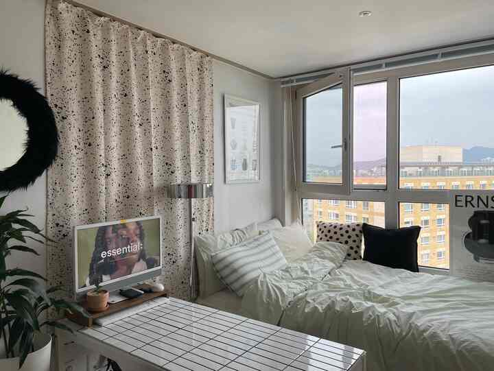 🇰🇷 1Rで一人暮らし：ミントブルーｘブラックで自分らしく