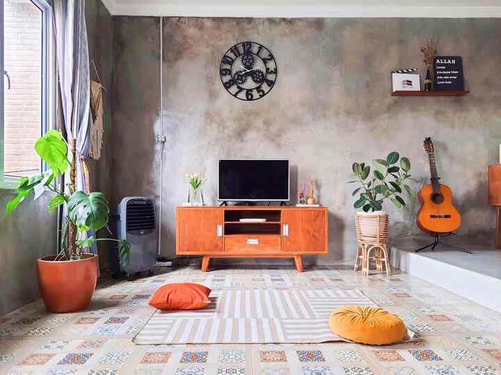 Rumah Industrial-Vintage yang Hangat