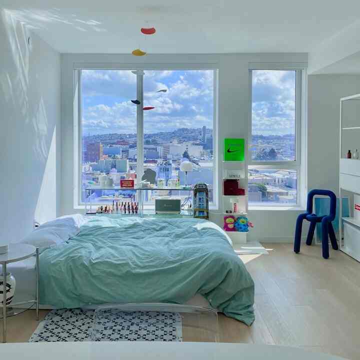 Inside modern sophisticated 463 sq ft apartment in San Francisco