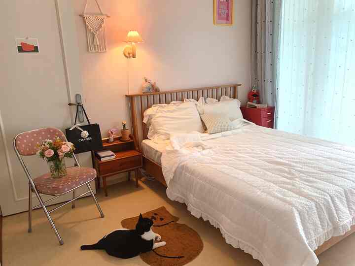 🇰🇷 3LDK｜愛猫のために作った、ウッド＆ラブリーな寝室🐈💖