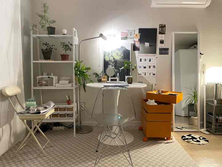 🇰🇷 緑に彩られた1K：インテリアグリーンでお部屋に癒しを！