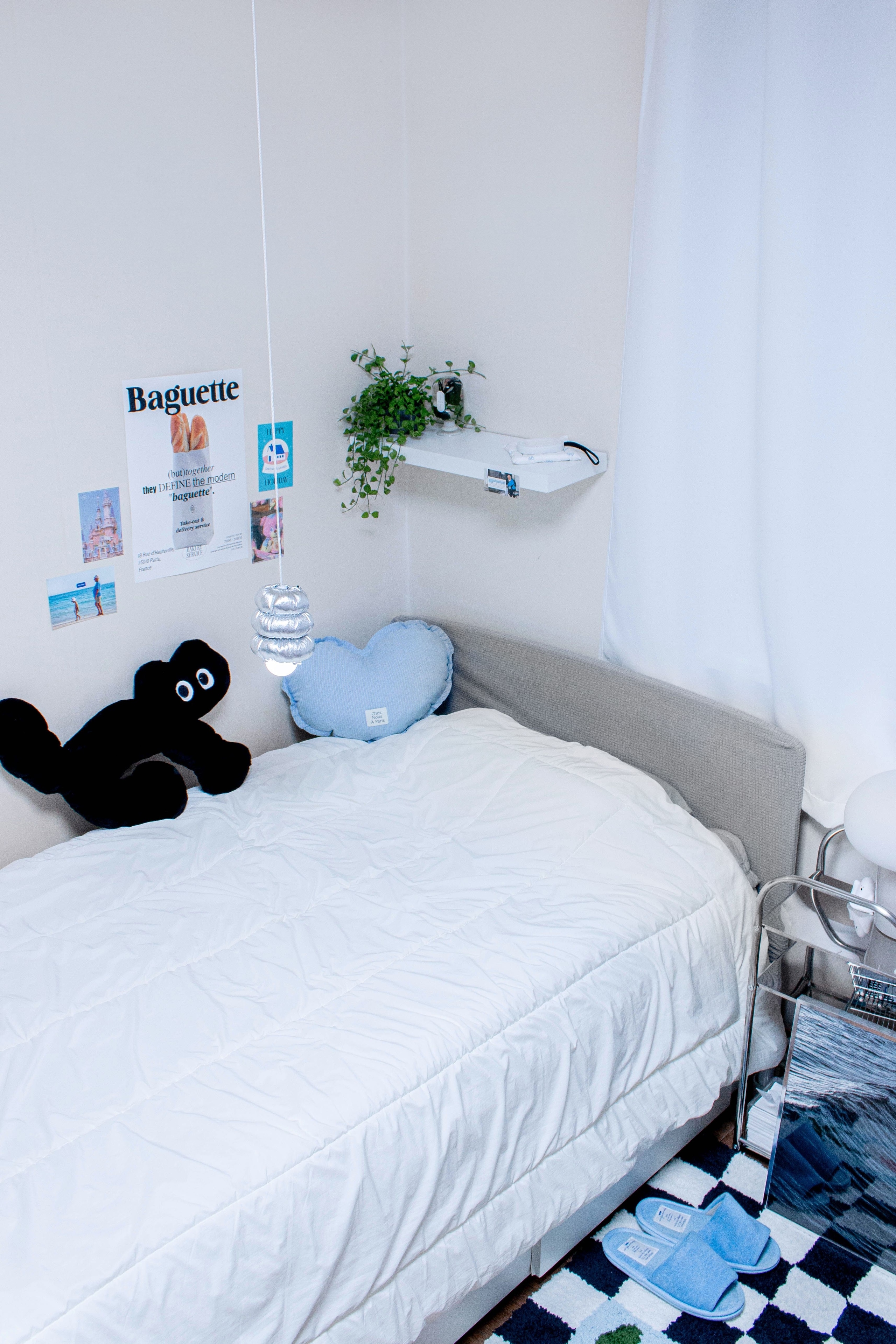 🇰🇷 1R｜実家の7畳部屋を透明感あふれる水色×白インテリアに💎