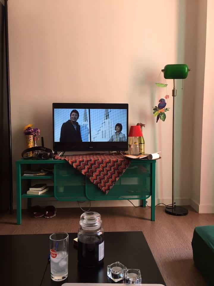 CHAPUL テレビ台 ラウンド型［4色］を使ったコーディネート 3