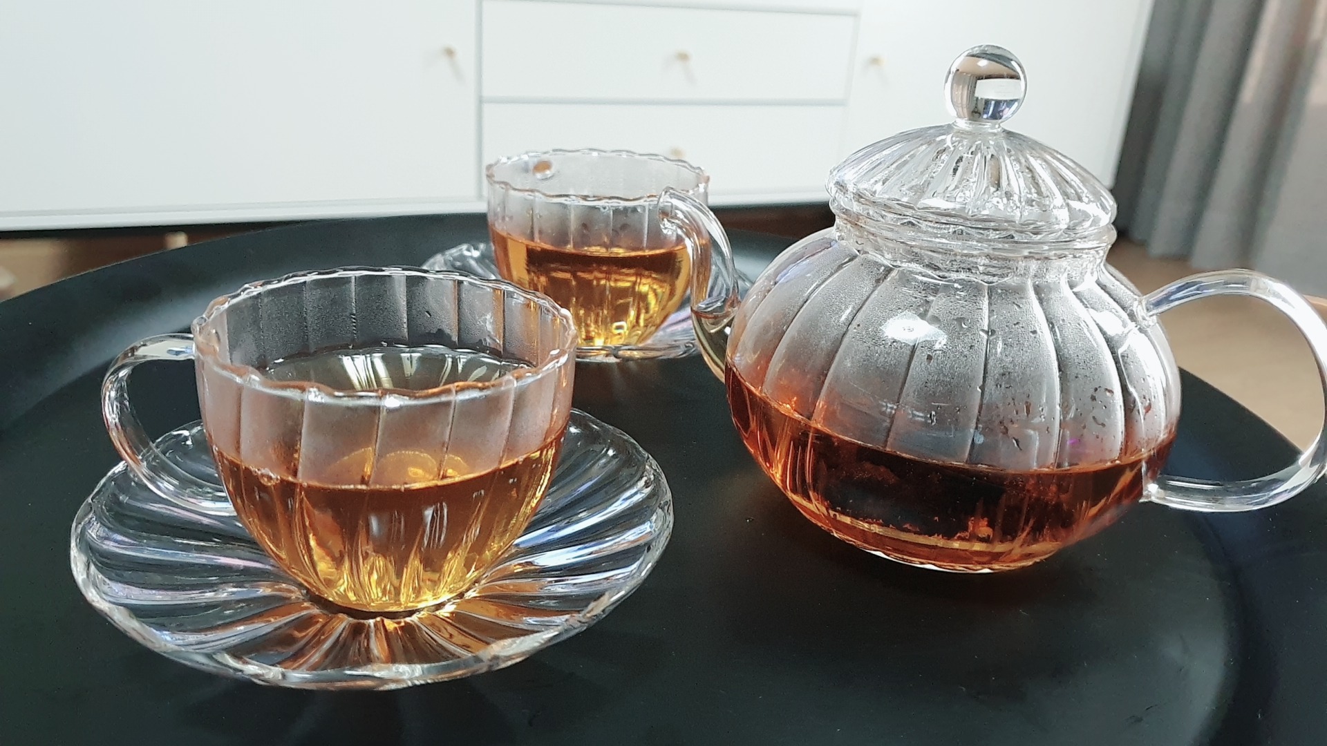 Flower Glass Teapot & 2 Teacup Set user photo