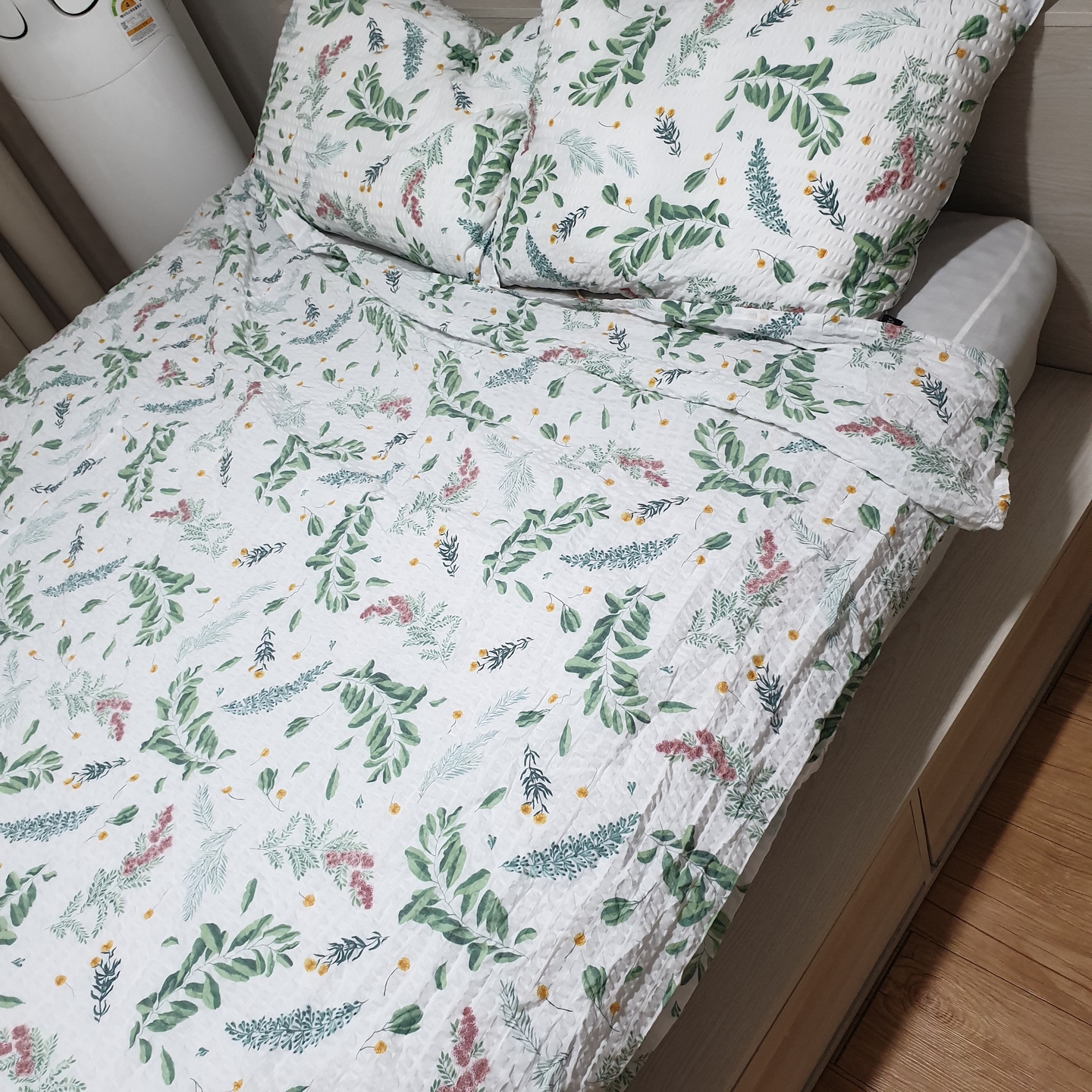 이불 > 여름신상 그리니 그린 면리플 여름 홑이불(S/Q) | 오늘의집 쇼핑