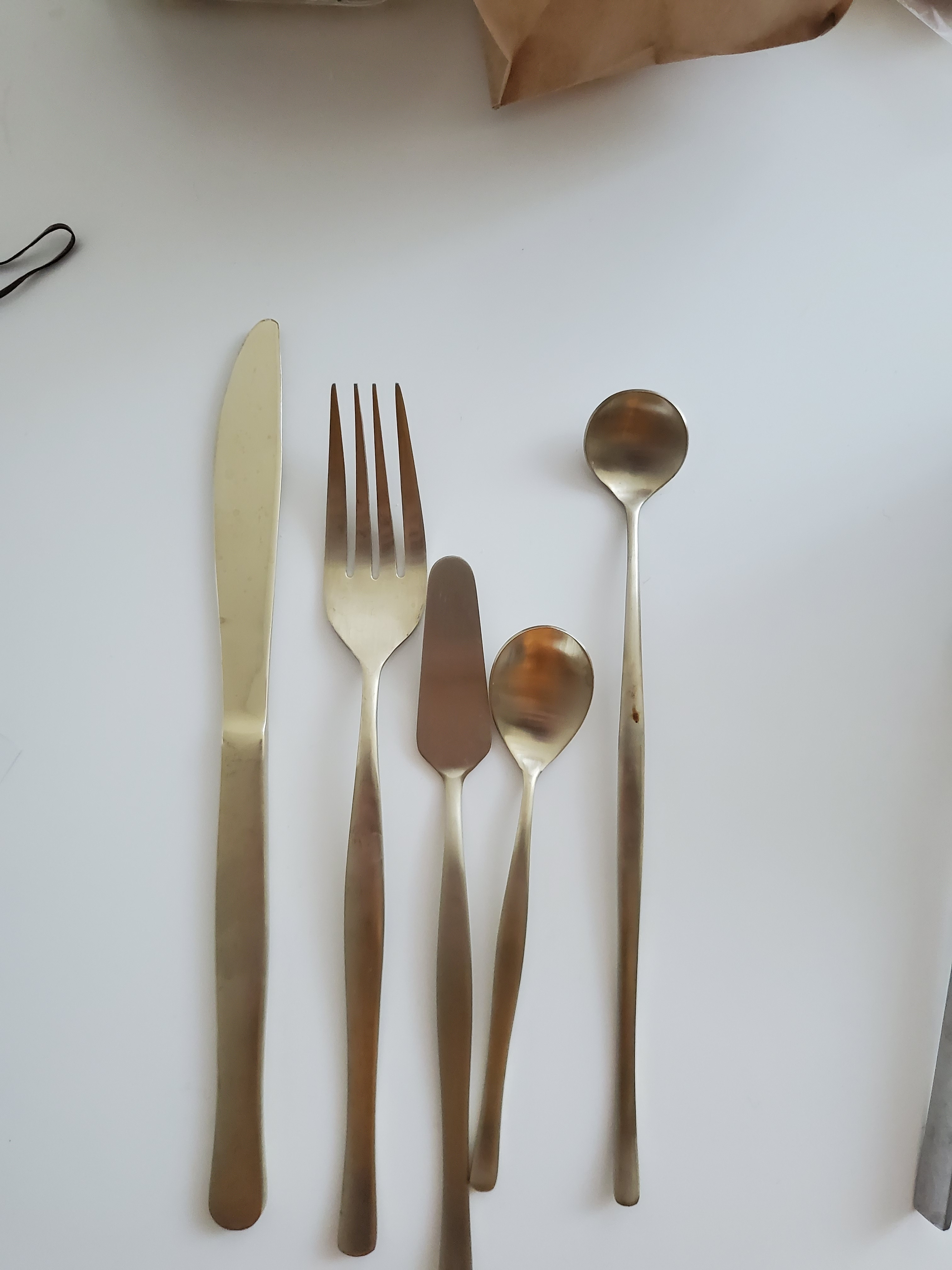 Satin Gold Dessert Cutlery 10-Piece Set user photo