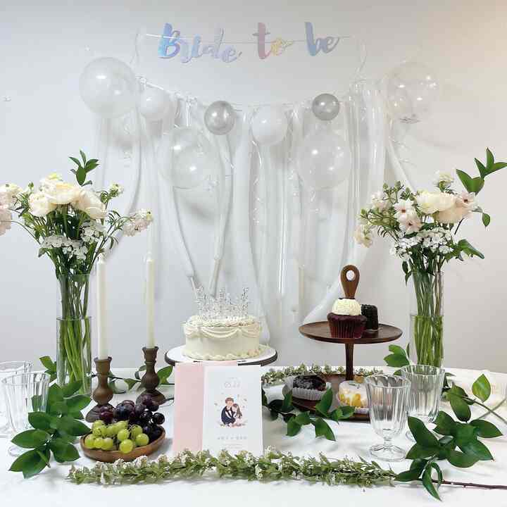 我が家のダイニングルームで病棟先生のブライダルシャワーをする！👰‍♀️