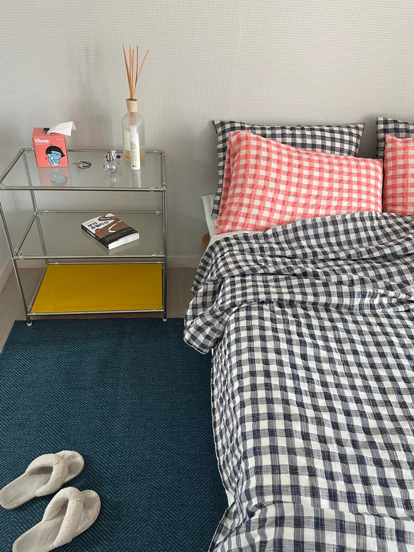 이불 > 펑키체크 린넨 리플겹 여름이불단품(SS/Q) 3colors | 오늘의집 쇼핑