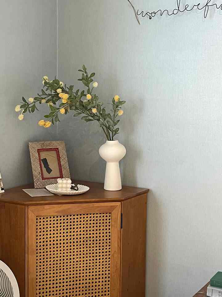 A part with a rattan corner for a more atmospheric look