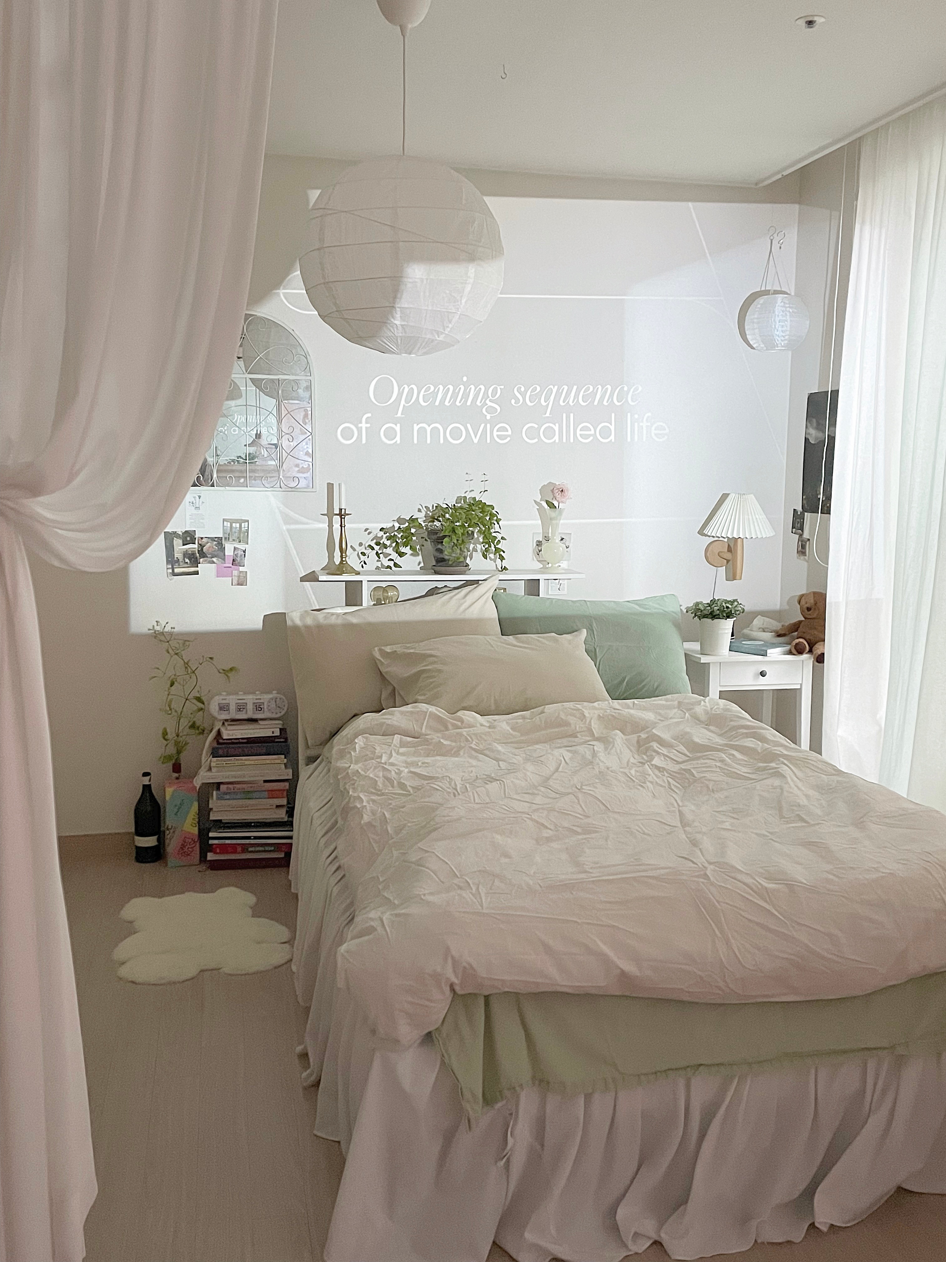 Soft Linen Touch Quilted Bed Skirt with Lace user photo