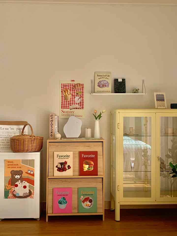 2段 ヘイ マガジンラック［2色］を使ったコーディネート 3