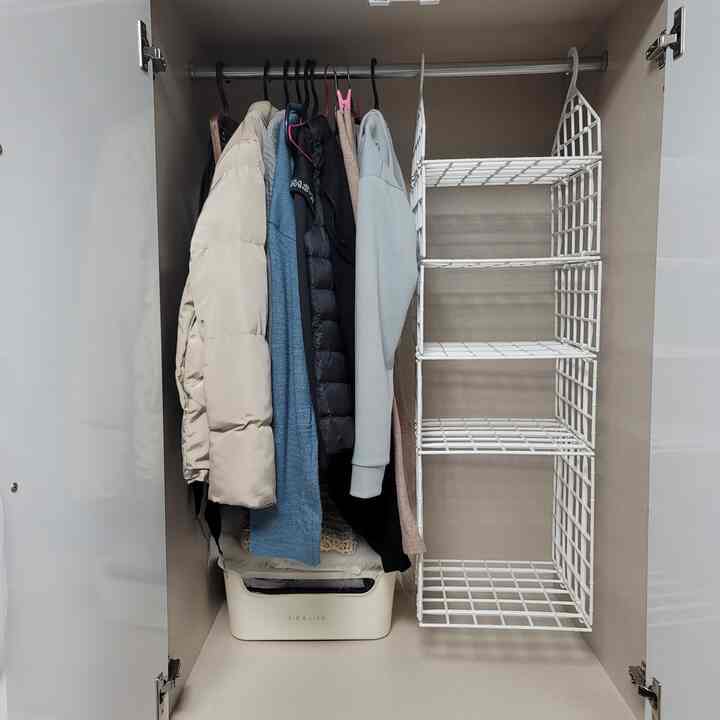 クローゼット収納 ラックハンガー L1段＆S3段を使ったコーディネート 2