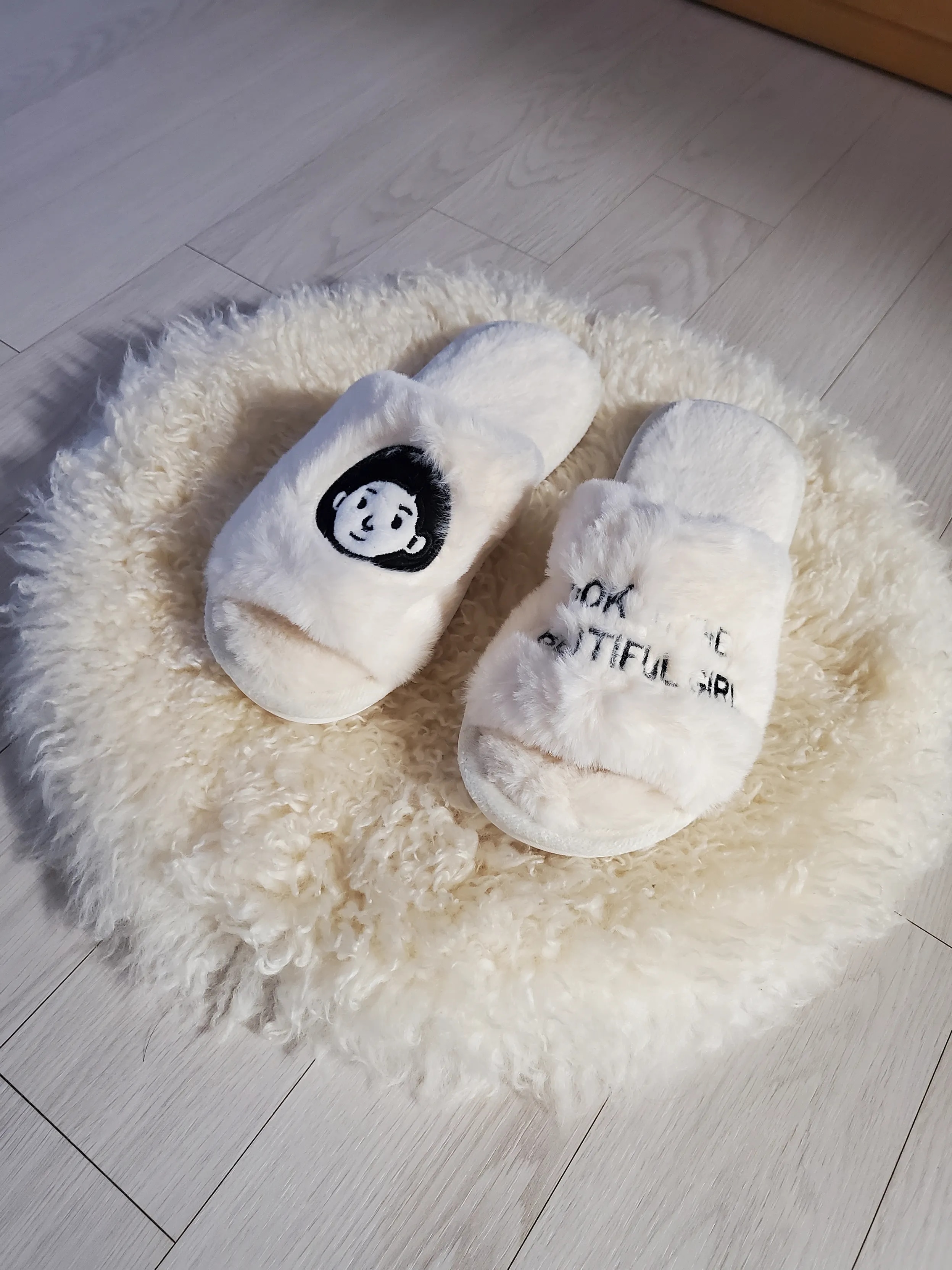Cozy Faux-Fur Couple Character Slippers user photo